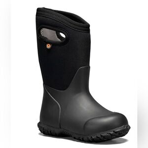 Bogs Black York Kids’ Waterproof Rain Boots